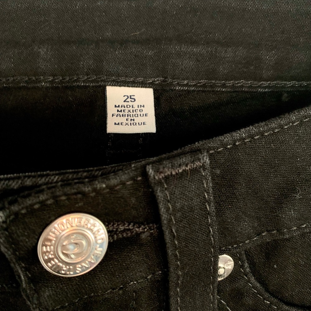 True Religion sz 25 Basic Black Skinny jeans NWT - Picture 5 of 8